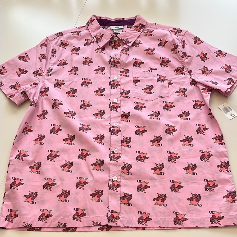 Men's Disney Parks Inside Out Button Down Shirt. Large. NWT